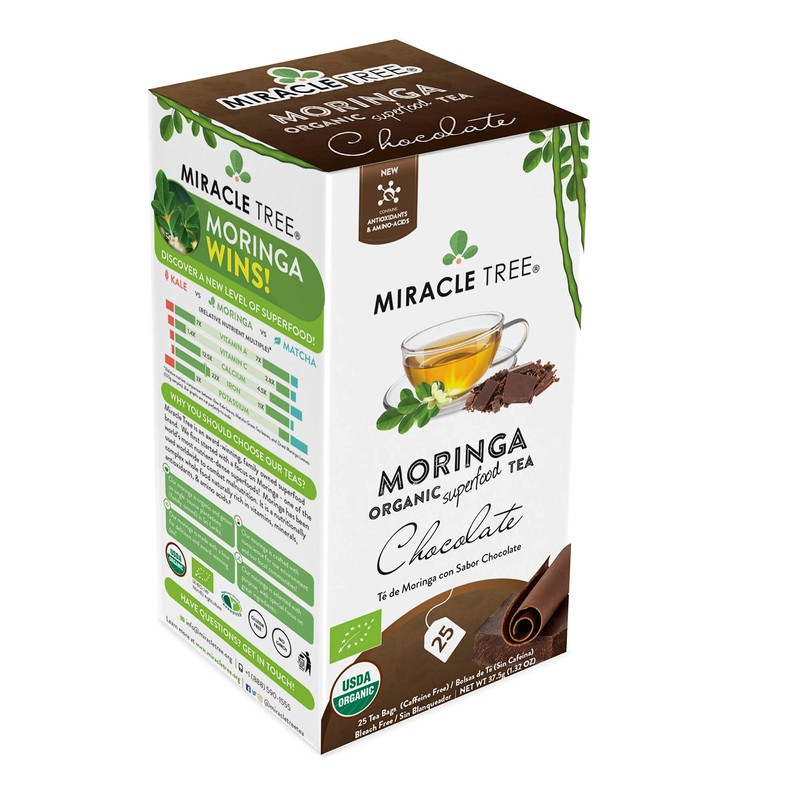 Miracle Tree - 3 Count of Organic Moringa Superfood Tea,