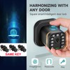 Richelock Fingerprint Door knob, Smart Biometric Door Lock with Keypad,
