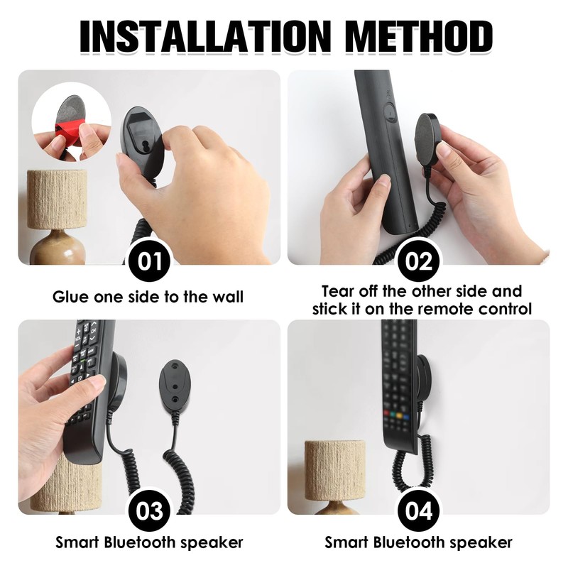 Magnetic Remote Leash Control Holder with Security Cable, Retractable Tidy