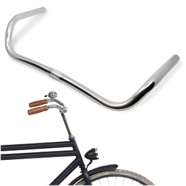 LOEVELOSI Klassischer Fahrradlenker Hollandrad Vintage Design Aluminium Lenker Silber für Retro Rennrad Hollandfahrrad Damefahrrad Herrenrad City Bike Handlebar Damen & Holland Fahrrad Hollandbike