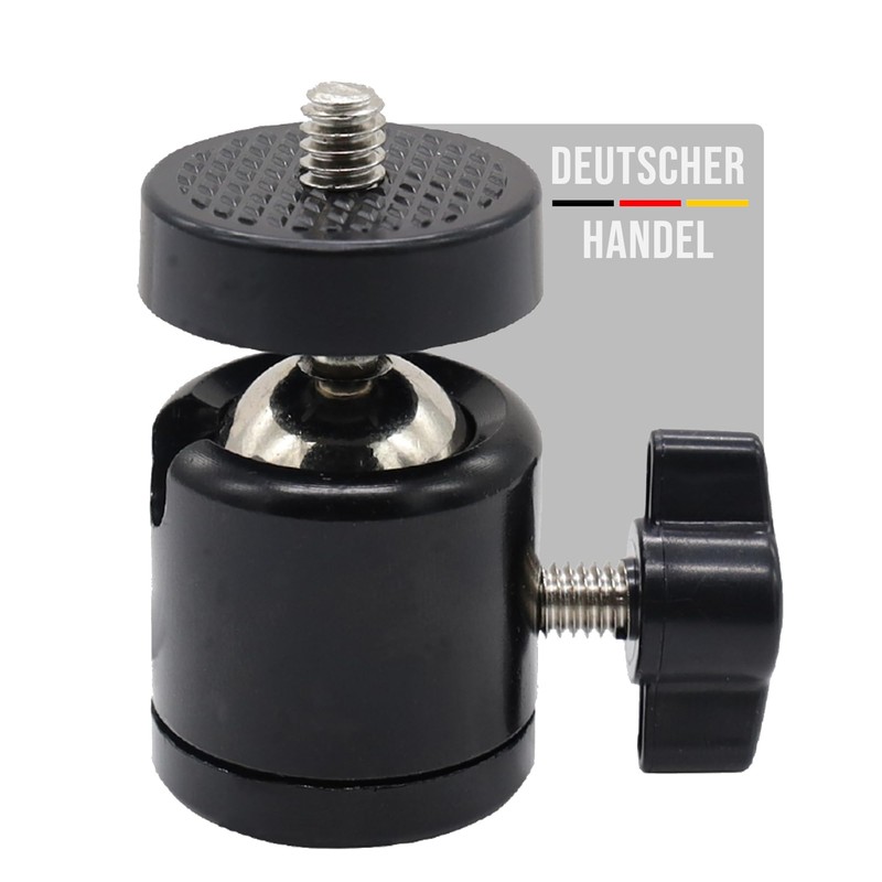 TronicXL 360° Metal Ball Head Tripod Adapter 1/4 Inch Tripod