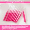 100Pcs Micro Eyebrow Brush Set with Cap Eyelash Spoolies Comb