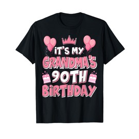 Balloons It's My Grandma's 90th Birthday 1935 90 Years Old T-Shirt