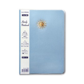 G.C.PRESS Handy Notebook, B6, Sun, 7.4 x 5.2 inches (188 x 131 mm), 80 Pages, 0.2 inch (5 mm) Square, Lightweight, Vinyl Cover [754-04]