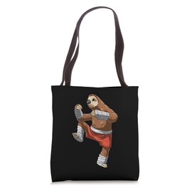Muay Thai Sloth Funny Thai Boxing Tote Bag