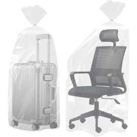 XINCHENG 3Pcs Extra Large Clear Plastic Storage Bags, 90 * 120CM Heavy Duty Clear Plastic Bags for Luggage, Suitcase, Furniture, Quilts, Plush Toys, Office Chairs