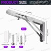 Swpeet 2 Pack 10" Folding Shelf Bracket, Heavy Duty DIY