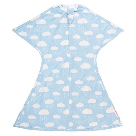 SleepingBaby Zipadee-Zip Transitional Swaddle Sack, 4-8 Month - Roomy Zipper Swaddle for Easy Diaper Changes and Proper Hip Development - Baby Swaddle Sack, Small - Spring Showers