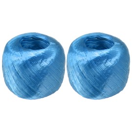 M METERXITY 2-Rolls Polyester Nylon Plastic Rope Twine, 4cm Width 110M Length Household Bundled Plastic Ropes Roll for Crafting/Gardening/Packing/Carrying [360FT/4330IN, Blue]