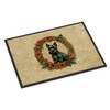 Caroline's Treasures DAC2425MAT Scottish Terrier Christmas Flowers Doormat Front Door