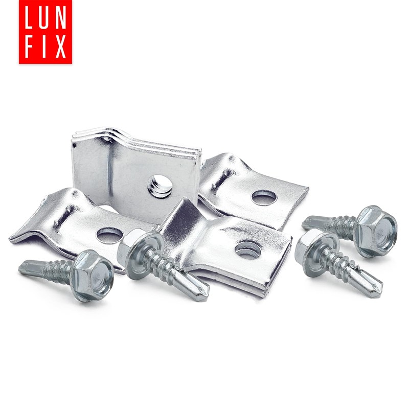 Mounting Clamp Rod Mat Fence Tension Wire Holder with Self-Tapping