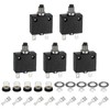 sourcing map 5PCS 20A Thermal Circuit Breakers, 125/250V AC,32/50V DC