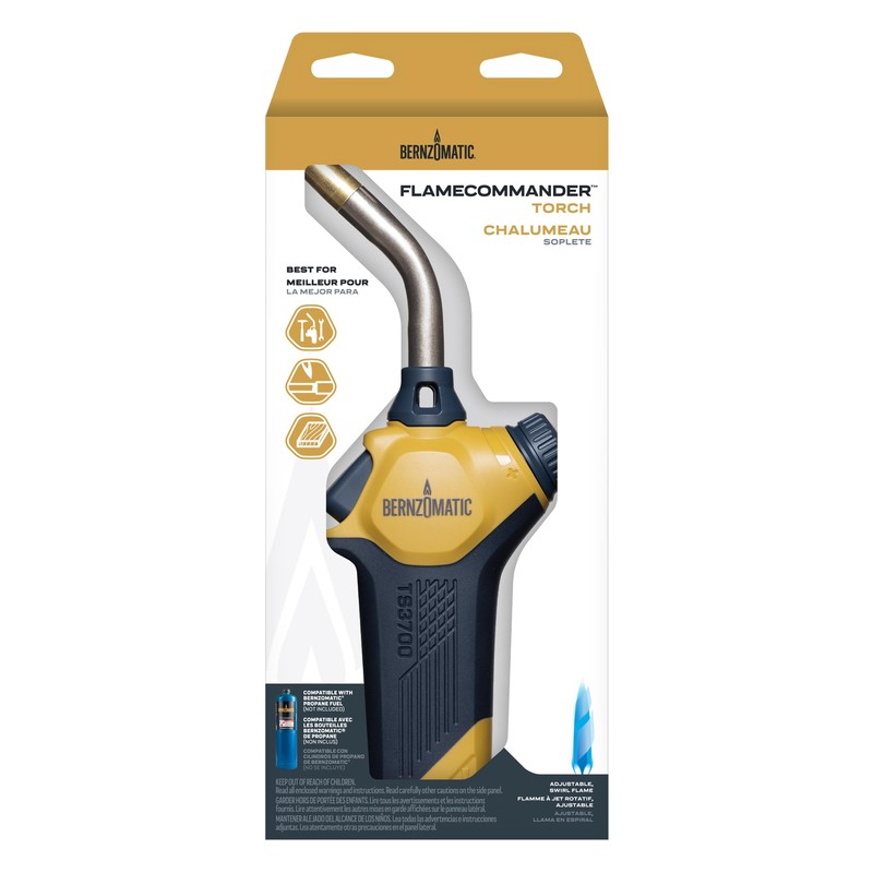 Bernzomatic® FlameCommander™ Torch – Adjustable Swirl Flame Propane Torch for