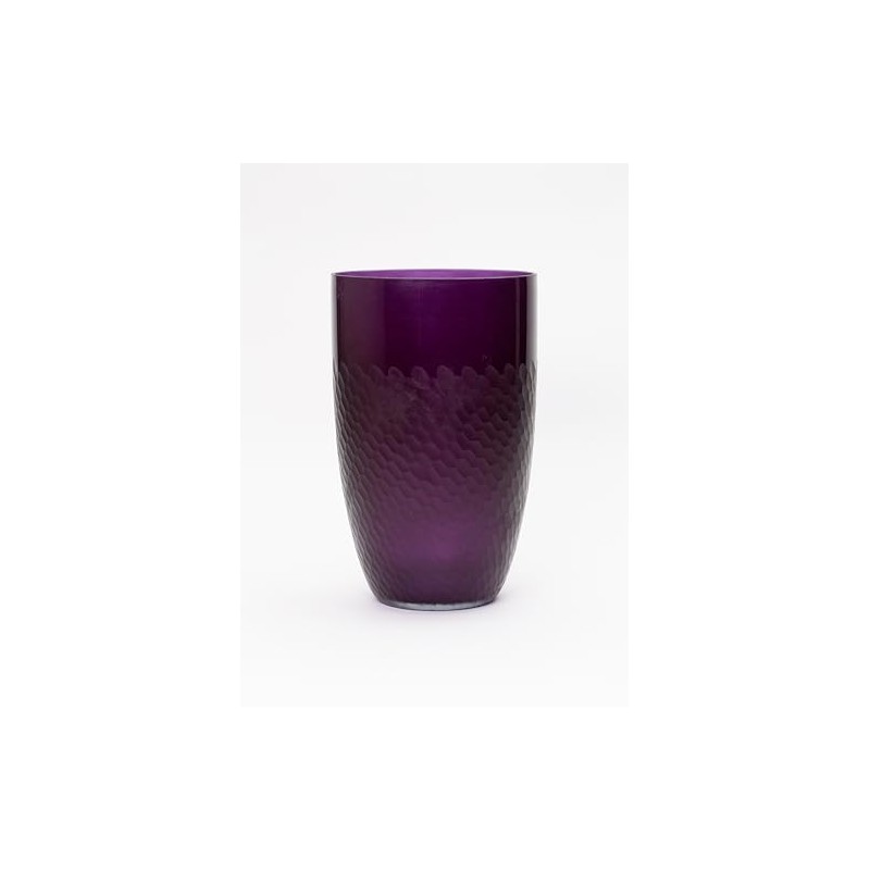Modern Glass Vase Purple, 11"
