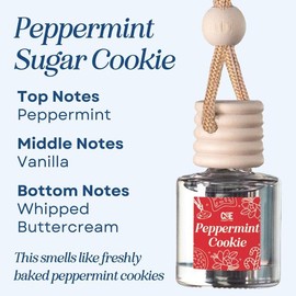 Scented Car Air Freshener - Long Lasting Car Diffuser - Last 60+ Days:_Peppermint Sugar Cookie