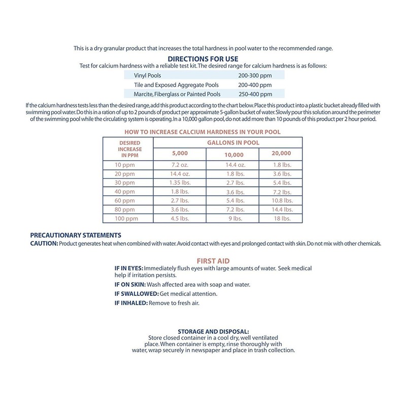 Robelle 2804 Calcium Hardness Increaser for Pools, 4-Pounds