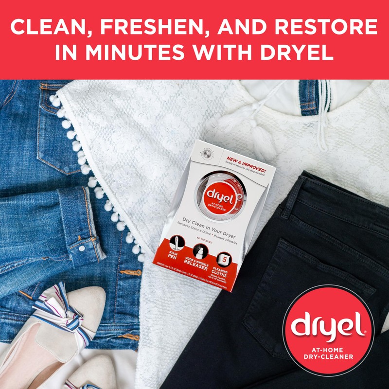 dryel At-Home Dry Cleaner Starter Kit with Wrinkle Release Spray,