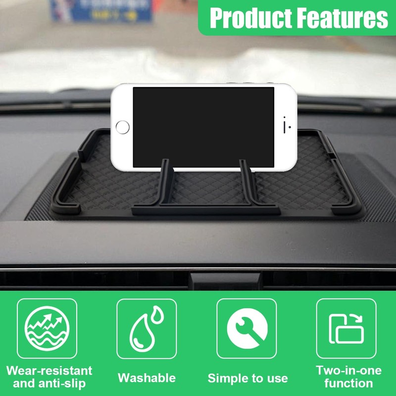 GAOLAOSY Car Dashboard Mat, Anti-Slip Auto Dash Tray, Strong Gripping