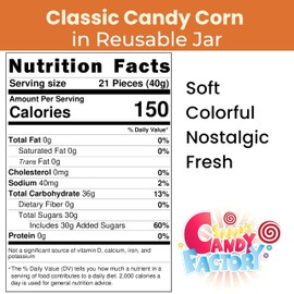 Sarah's Candy Factory Candy Corn in Jar (6 Lbs)