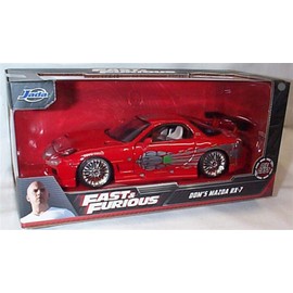 Jada FAST & FURI0US Red Dom's Mazda RX-7 vehicle 1:24 scale Diecast model