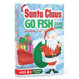 Santa Claus Go Fish – A Family Christmas Game for Kids Ages 4 & Up | Go Fish, Old Maid, and Slap Jack in One Deck (Holiday Stocking Stuffers, Gift for Boy or Girl, Fun Family Board Game Night)