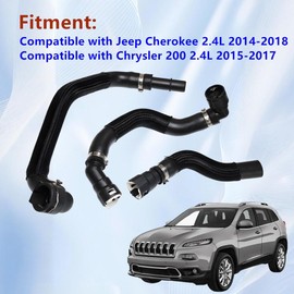 SDVFLANKA HVAC Heater Hose Kit for 2.4L Chrysler 200 2015-2017 Jeep Cherokee 2014-2018 Replace 68199254AA 68199254AB 68104972AA Heater Supply Air Conditioning Jumper Hose Set