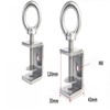 NIUDYP Pack of 2 C-Clamp Stainless Steel Round Handle 120