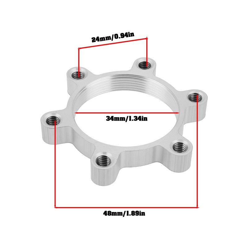 EMSea 8 Pieces 48 mm Bicycle Freewheel Thread Hubs Disc