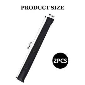 LIUQOBN 2pcs Snooker Cue Bags Fabric Tote Bags Dust and Scratch Resistant Lightweight and Portable for 1/2 Billiard Cue Adjustable Strap Black