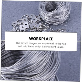 Vaguelly 2Sets Picture Frame Hanging Kit Wire Rope with Hanging Hooks Durable Picture Hanger System for Home Office and Gallery Wall Decorations