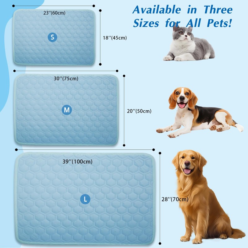 Cooling Mat for Dogs & Cats, Thick Breathable Dog Cooling