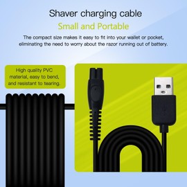 Smaeti 2-Pack 5V USB Charger Cord for Philipss for Norelcoo OneBlade Latest Version QP2724/90 QP2834/70 QP1324/20 QP4631/90