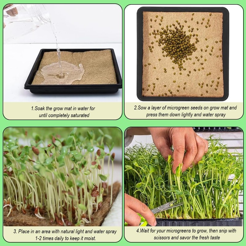 GSZEPSEX 1 Roll 10" x 120" Microgreens Growing Trays Jute
