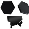 JIEXUAN Black Obsidian Scrying Mirror, Hexagonal Rhombus Obsidian Feng Shui
