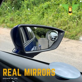 2 X Mini Blind Spot Convex Mirrors Towing Car Van Safety Wide Angle View Driving Instructor