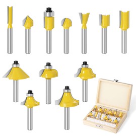iDMRURvm 12 Piece Milling Cutter Set for Woodworking 6 mm Groove Cutter Profile Cutter for Router Wood Cutter Cutter Bit Set with Wrench