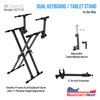 IA Stands ECT12 Adjustable X-Style Dual Keyboard Stand