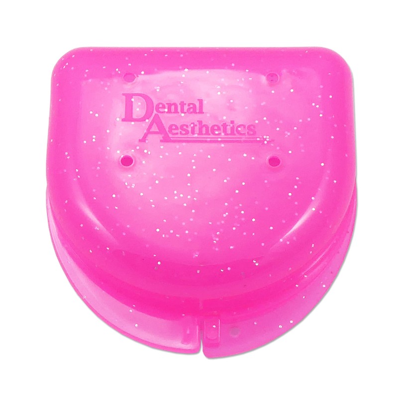 Dental Aesthetics Glitter Gumshield Case - Mouthguard Box for Ortho