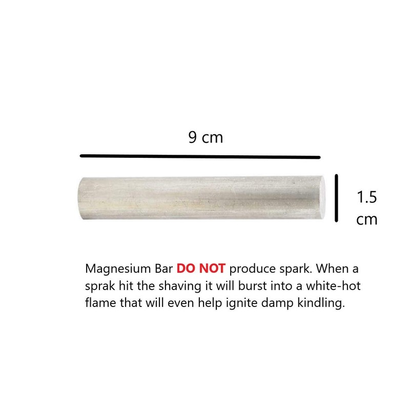 1x 99.99% Magnesium Metal Rod Mg 9 cm x 1.5