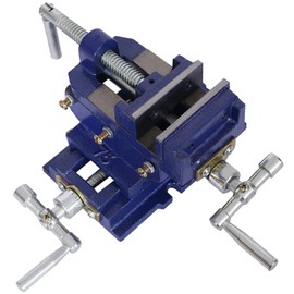 neolun Versatile 3-Inch Cross Slide Vise for Drill Press and Milling, Strong Steel Construction, Easy to Use, Blue