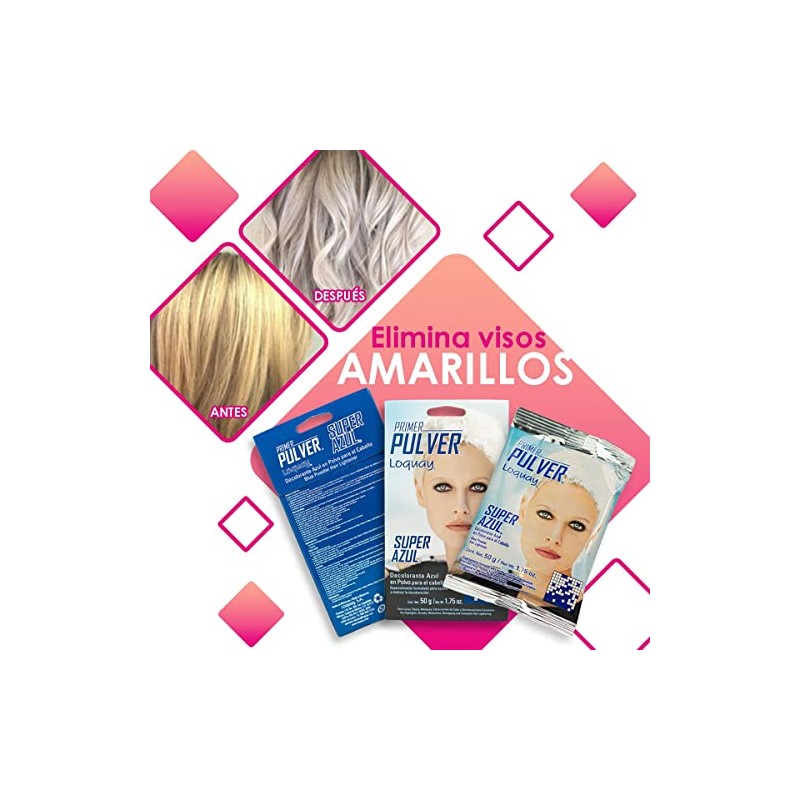Decolorante en Polvo Azul para el Cabello Primer Pulver Loquay,