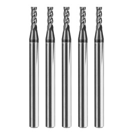 AYCHOLIZ 5pcs 5/64" Carbide Square End Mill Bits Set for Alloy Stees/Hardened Steels,Hrc55 Micro Grain Carbide Milling Cutter 4Flute CNC Router Bits with AlTiN Coating