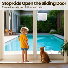 STERGDE Sliding Door Lock 6 Pack, Child Safety Lock For Sliding Glass Doors, Easy To Install, Keeps Your Baby Out Of Danger, For Sliding Glass Doors, Sliding Windows, Sliding Closets, Etc (Blue)