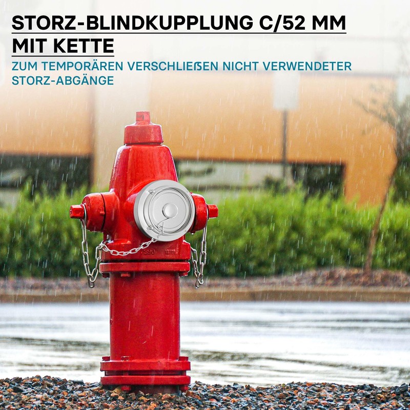 Storz Blank Cap C/52mm Hose Adapter with Chain, 2 inch,