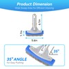 5-Inch Stainless Steel Pool Brush - Heavy Duty Pool Cleaning