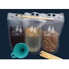 Biodegradable Disposable Drink Pouches by EcoSip – Eco-Friendly w/Gusset Bottom