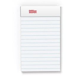 Office Depot Mini Perforated Legal Pad, 3in. x 5in, White, Pack of 6 Pads, 99487