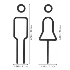 iplusmile 1juego Letreros De Baño Para Hombre y Mujer Señalización De Inodoro Autoadhesiva Para Negocios y Hogar Decoración Moderna De Pared Con Símbolos Claros Para Facilitar La