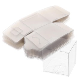 Healvian 50 Piezas Cajas De Regalo Transparentes De PláStico,Cajas Para Galletas,Cajas De Transparente Para Dulces,Cajas De Regalos Para Bodas, Baby Shower, Fiestas, Despedidas De Soltera,5X5x5cm