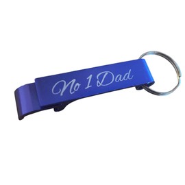 Ashton and Finch NO.1 DAD Bottle Opener Keyring – Aluminum Engraved Novelty Dad Gift – Perfect for Father’s Day and Special Occasions (Blue)